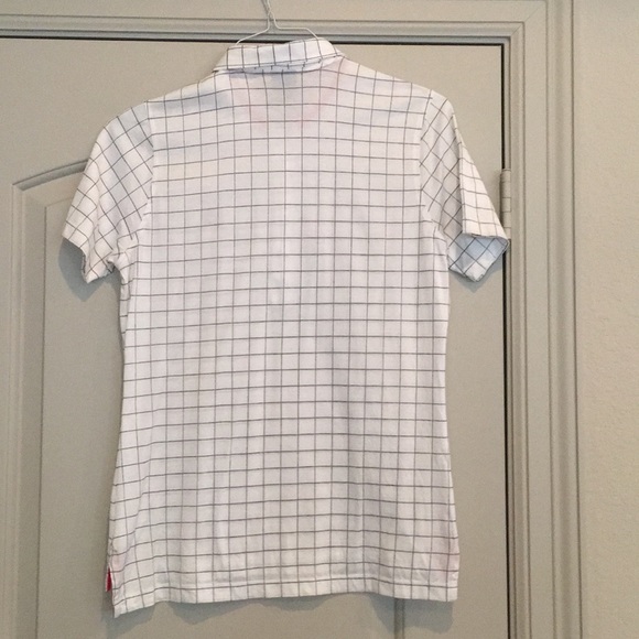 Masters Peter Millar White/Black Check Golf Shirt - Picture 3 of 5